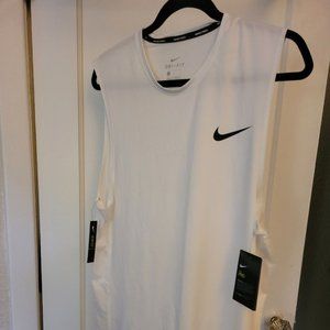 White Nike Dri-Fit Tank